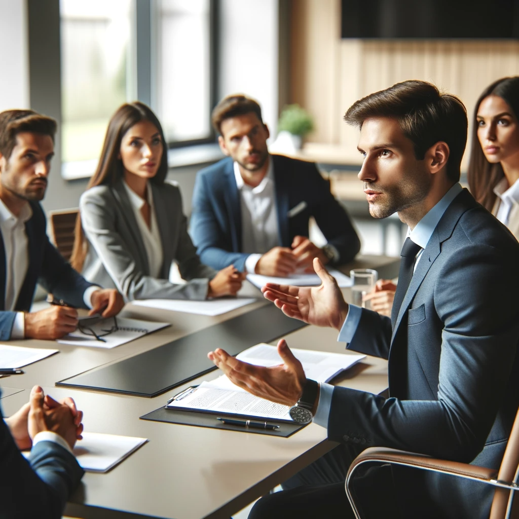 Gerente reuniao equipe atenta - Os 10 principais pontos que um líder deve cultivar